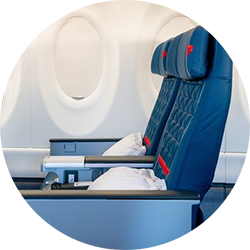airplane seats circle